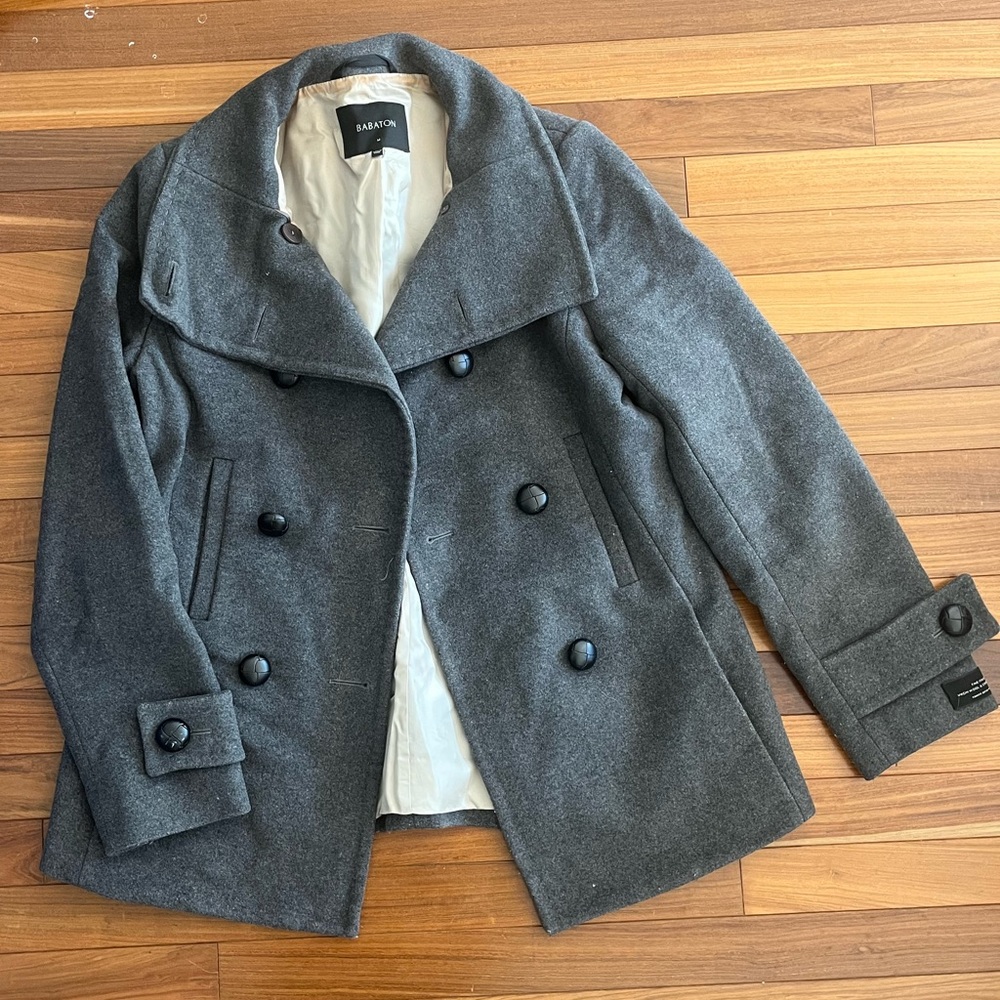 Aritzia Babaton Wool Coat Medium Grey